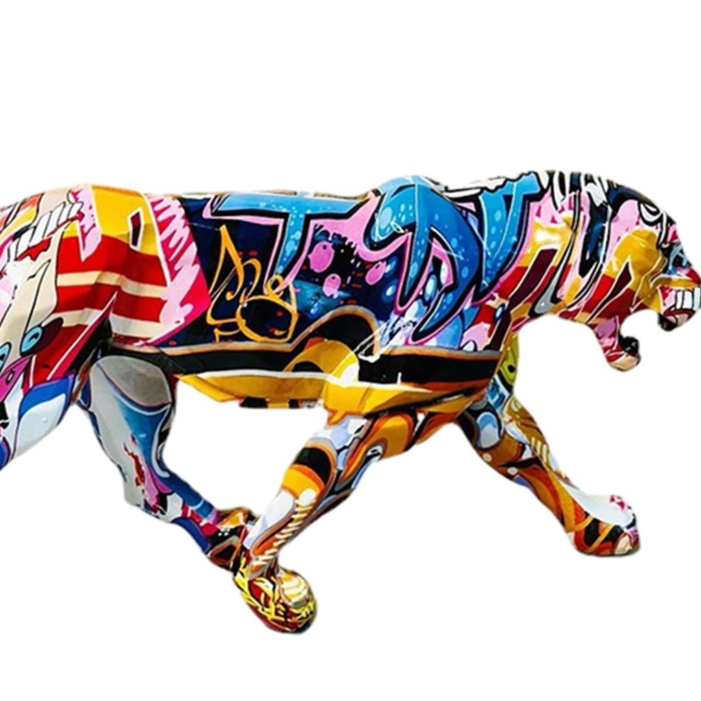 Leopard Statue Fashion Resin Craft Decorative Animal Statues Animal Statue for Home Cabinet Book Shelf Bedroom Decoration