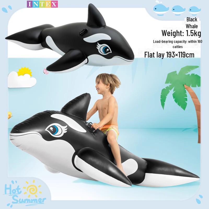 Intex 57288 Double Flamingo Adult Inflatable Swimming Ring - Thick Oversized Floating Bed for Kids & Adults