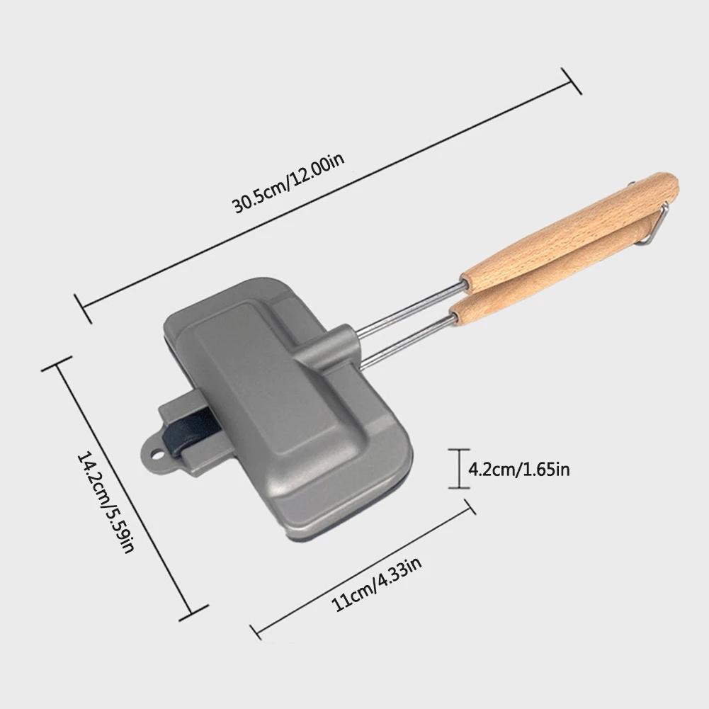 Removable Sandwich Baking Pan Double-sided Hot Dog Toaster Panini Press for Pancakes Omelets Toast