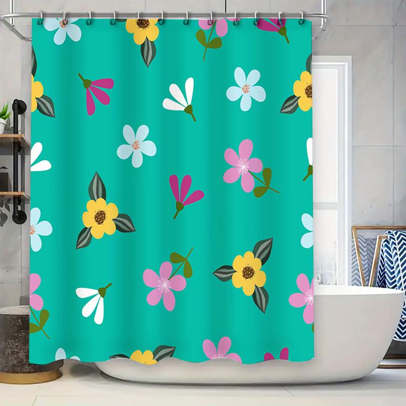 

Современная шторка для душа с цветочным принтом для декора ванной комнаты, водонепроницаемая ткань, 3D-печать, предмет домашнего декора 150x200cm