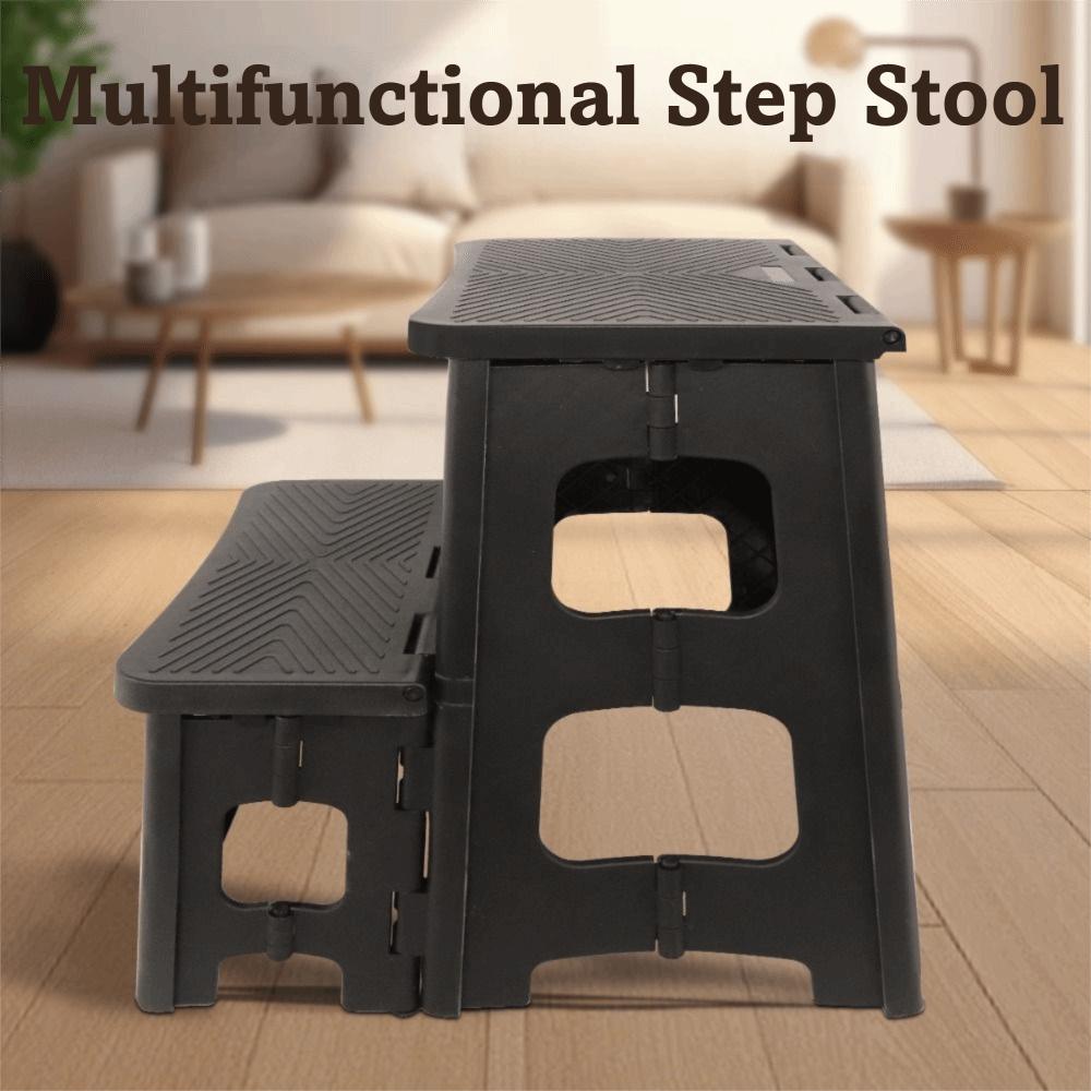 Multi Functional Foldable Stool Stable Support Thickened Plastic Climbing Stool Portable Lightweight Step Stool Kitchen