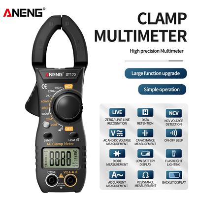 ANENG ST170 Smart Clamp Meter 1999 Zählt Auto-Ranging Digital Multimeter LCD-Bildschirm AC DC Spannung