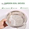 Soil Sifter Set Stainless Steel Sieve Frame with 5 Mesh Sieve Pans Rustproof Garden Sieve Kit for Stones Weeds Filtration