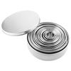 14Pcs Stainless Mousse Steel Round Fondant Cake Mold Cookie Cutter Baking Tool