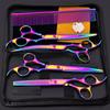 Pet Grooming Curved Scissors Set, Large 7.0 Inch, Colorful Beauty Scissors