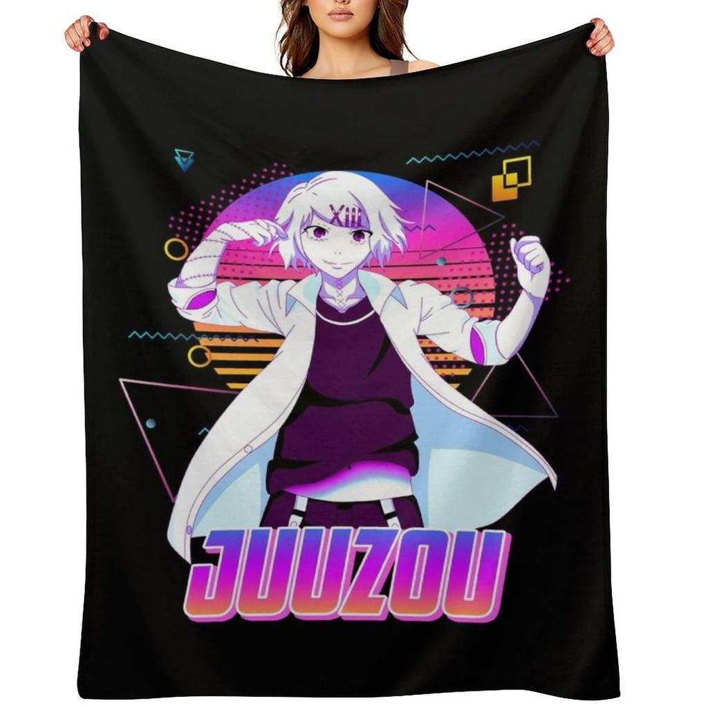 Juuzou Suzuya - Retro Art Throw Blanket Decorative Beds Manga Quilt Valentine Gift Ideas Blankets
