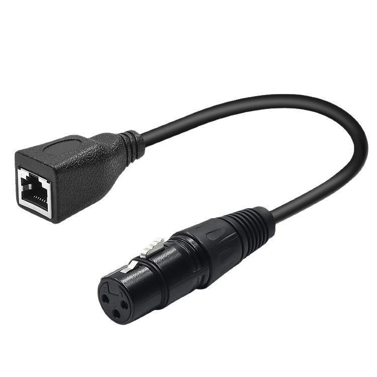 XLR to RJ45 Male/Female Converter for DMX512 Stage Lighting Signal Extension