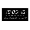 Smart LED Wall Clock with Large Digital Screen, Temperature Display, and Perpetual Calendar