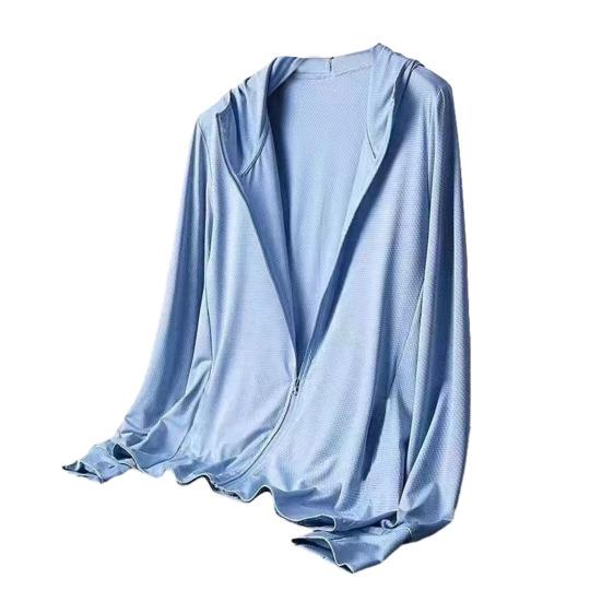 

Sun Protection Jacket Hooded Long Sleeve 360-Degree Anti-UV Coat Lightweight Breathable Mesh Fabric Outdoor Summer Coat M
