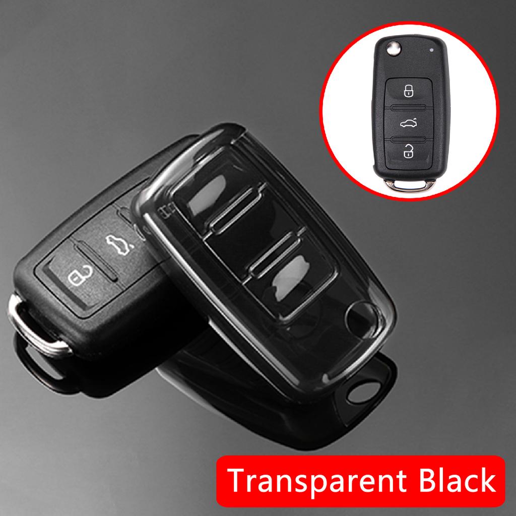 Clear Transparent Tpu Car Smart Key Cover Case For Volkswagen Golf 6 Beetle Up! Eos Touran Scirocco Tiguan Polo Jetta Passat