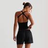 Débardeurs Casual Nervurés Femme Bas Col Bretelles Croisées Aminces Dos Nu Ventre Découvert Style High Street Filles Chaudes Hauts Classiques