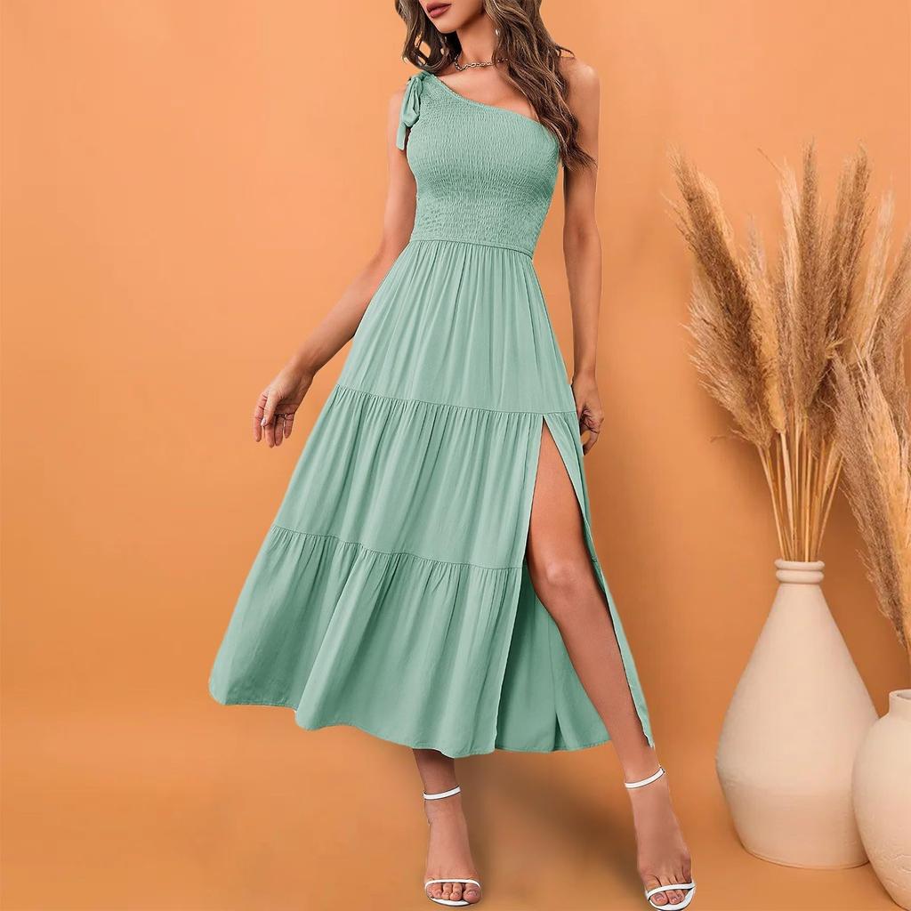 Fashion Women's Summer Casual Fashion Solid Color Pullover Sleeveless Dress