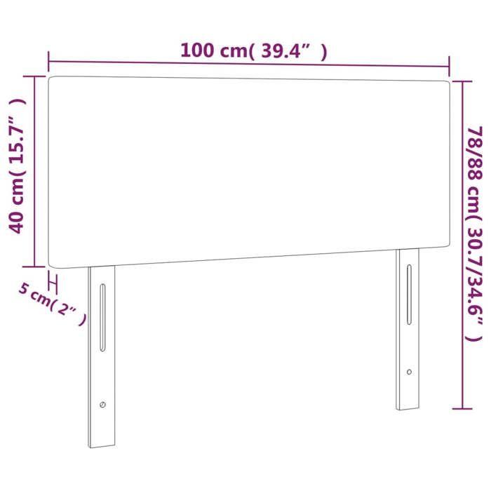 VidaXL LED Headboard Bedroom Furniture Single Bed Accessory Headboard Interior Taupe 3121326