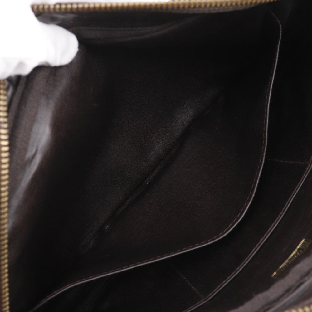 FENDI Zucca Shoulder Bag Brown Nylon canvas/leather Women Used