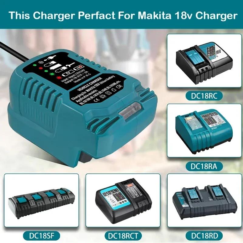 Mini Compact Car Charger For Makita For Milwaukee For Dewalt 18V Lithium Ion Battery Car Charger Cigarette Lighter Plug Charger