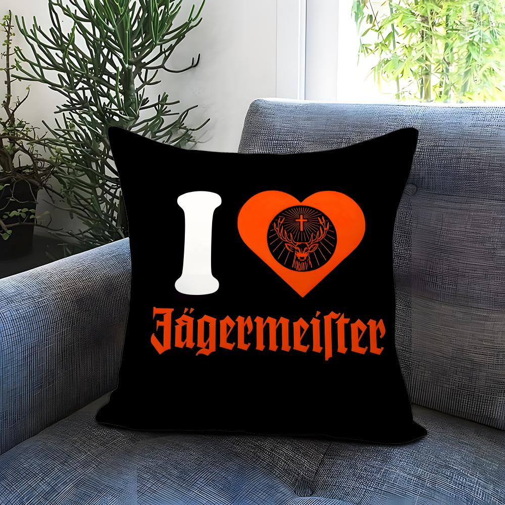 J-Jagermeister Cushion Cover Comfortable Reversible Pillow Cover Ideal for Car Sofa Bedroom & Beyond