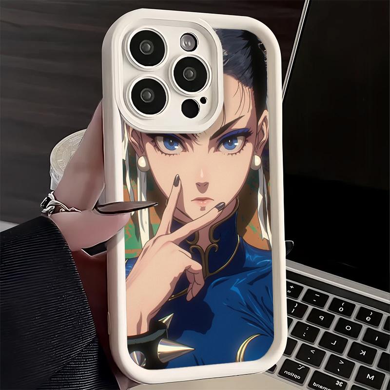 

Phone Case for iPhone 17 Air 16E 15 16 Pro Max ChunLi S-Street F-FighterS Cover 14 Plus 13 12 Mini Soft Shell Silicone Fundas iPhone 14 Pro