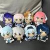 20 Styles 10CM Impact Tartaglia Zhong Li Kokomi Eula Raiden Shogun Peluche Pendentif Jouet Poupée Mini Porte-clés Sac à dos conçu pour Cadeau