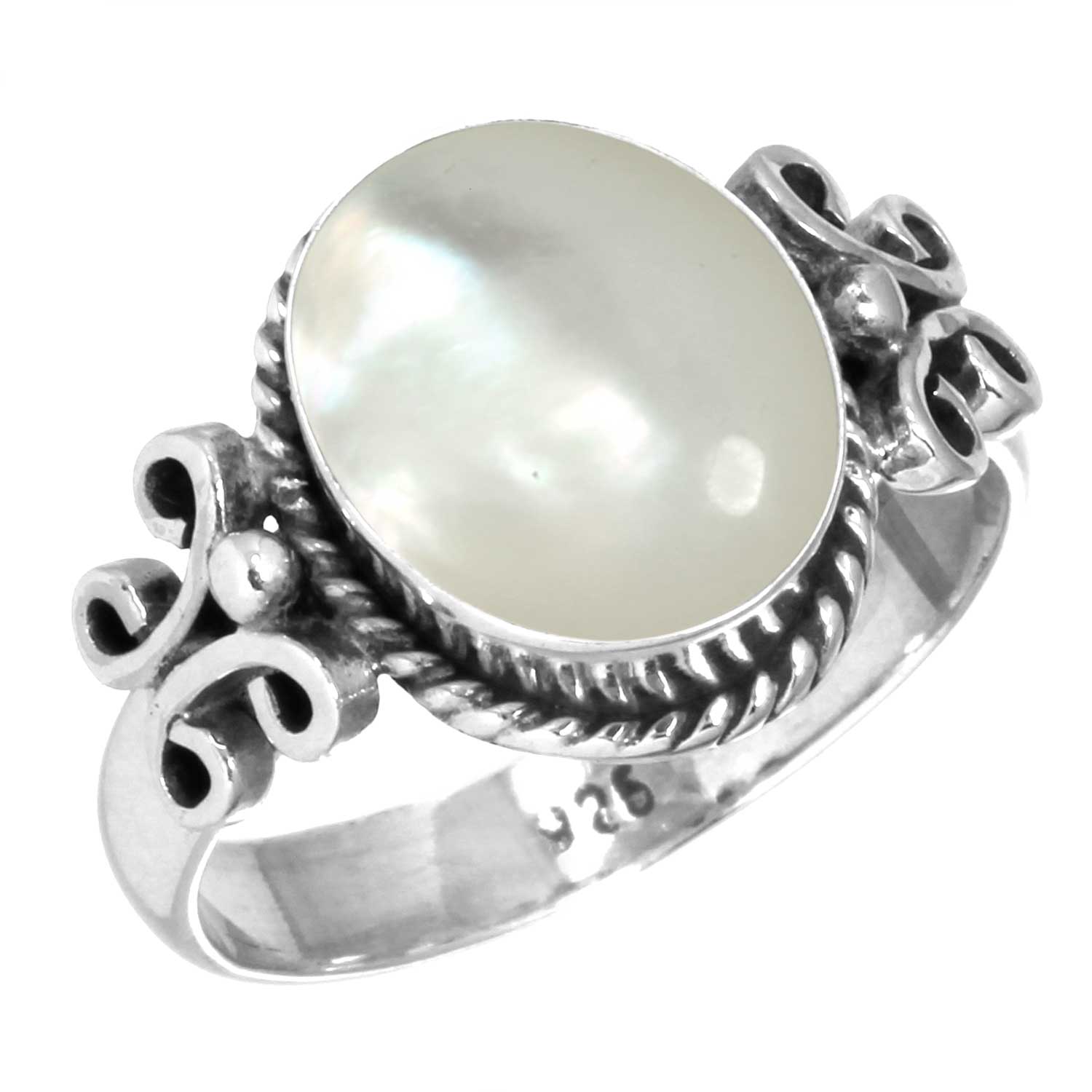 

Кольцо из стерлингового серебра 925 пробы с драгоценными камнями, ювелирные изделия ручной работы, подарок на помолвку, сине-зеленый, фиолетовый, медный, бирюзовый, жемчужный, лазурит, перламутр, солитер 11.5 мать жемчужного