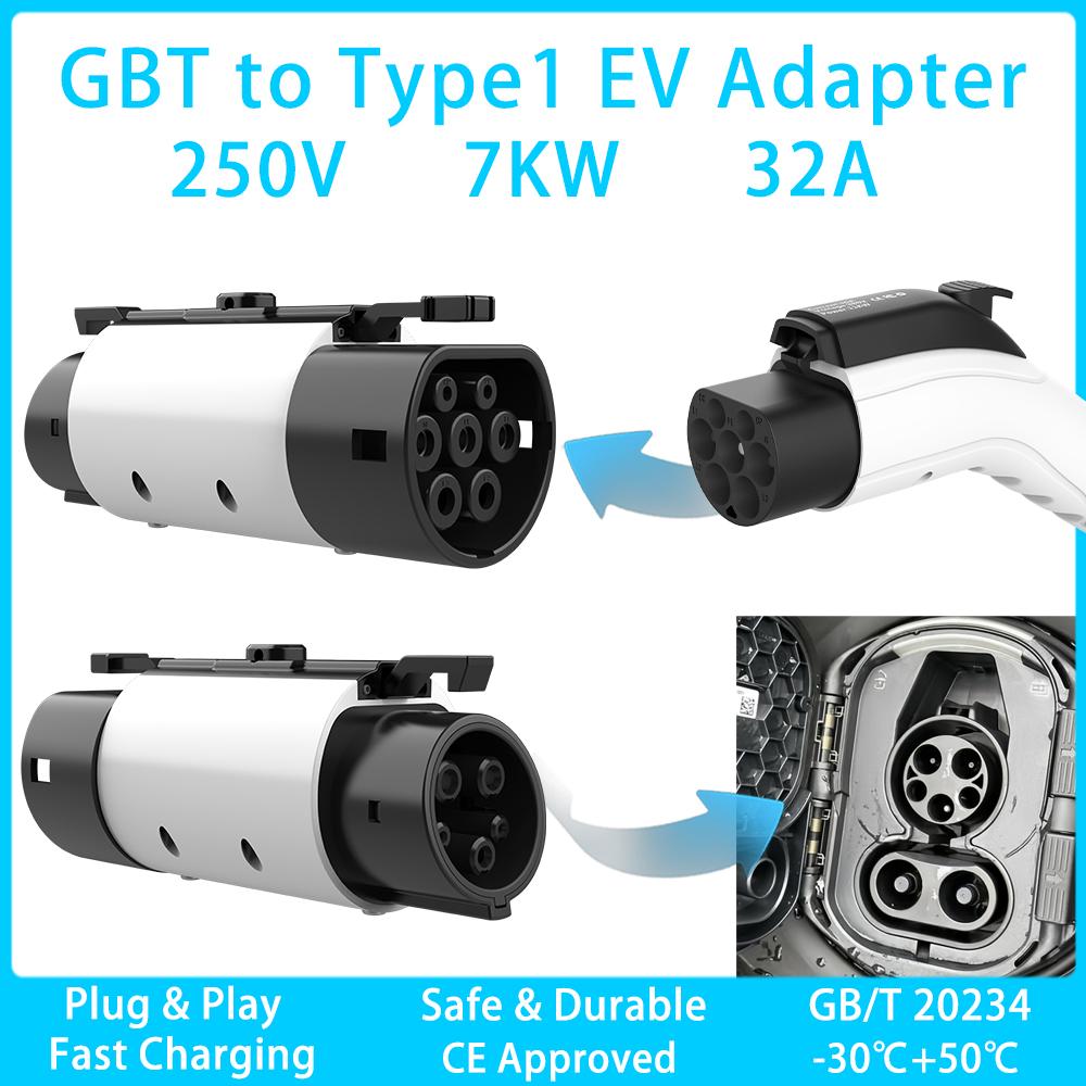 

Unirise GBT to Type2 EV Charger Adapter GB/T To Tesla EV Converter GB TO Type1 EVSE Connectors For Electric car Charging Adapter