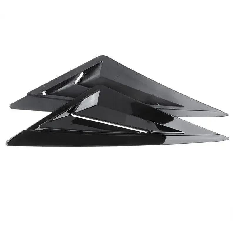 For Hyundai Elantra   Car Rear Window Louver Shutter Cover Side Vent Scoop Blinds Trim Exterior Sticker ABS Carbon/Black