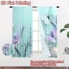 2D flat printing 2pcs Curtains Butterflies Lavender Flowers Dreamy Digital Printed Polyester Drapes All Season Party & Holiday
