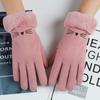 Plush Full Finger Gloves Keep Warm Winter Mittens Cute Cat Women Gloves  Outdooor