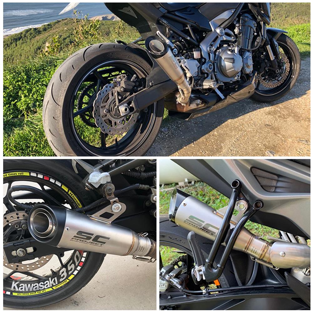 Modified SC Exhaust Pipe for Z900, Ninja 400, CB650R, R3 – Two-Layer 51mm