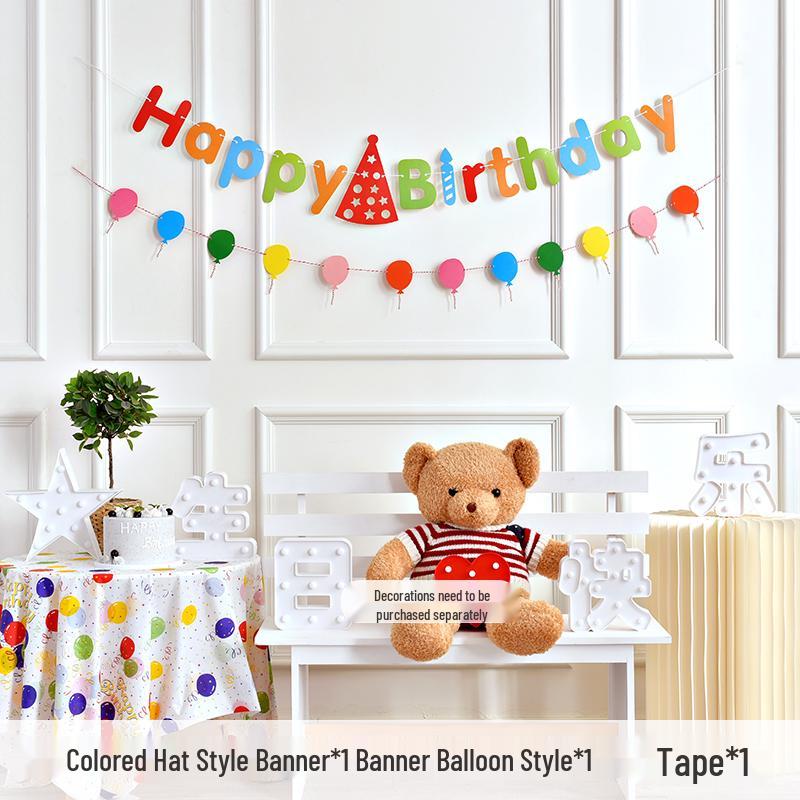 Alles Gute zum Geburtstag Girlande für Mädchen - Partybanner mit Blumendekorationen