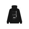 Fila Minimalist Letter Logo Casual Knit Hoodie Men Hoodies Black F11M249203F-BK
