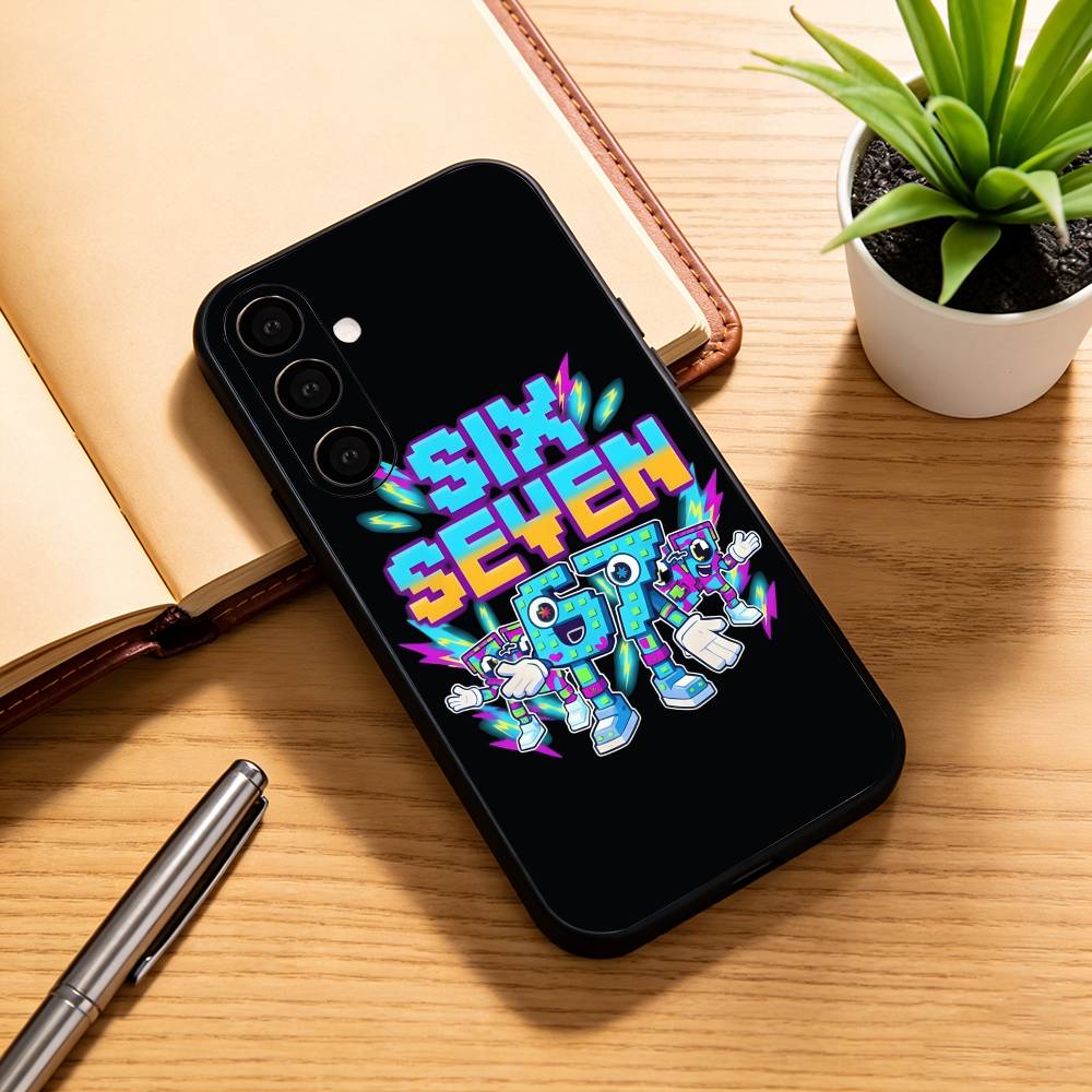 Six Seven 6 7 Phone Case For Samsung Galaxy A73,A72,A71,A70,A53,A52,A51,Soft Silicone Black Cover