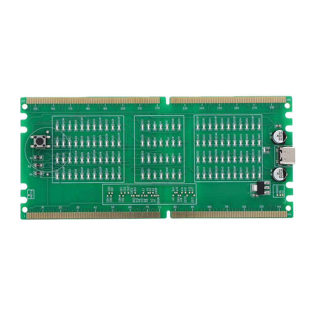 DDR4 Memory Tester PC Desktop Computer Motherboard RAM Slot Memory Tester Card with LED Indicator Light for Repair