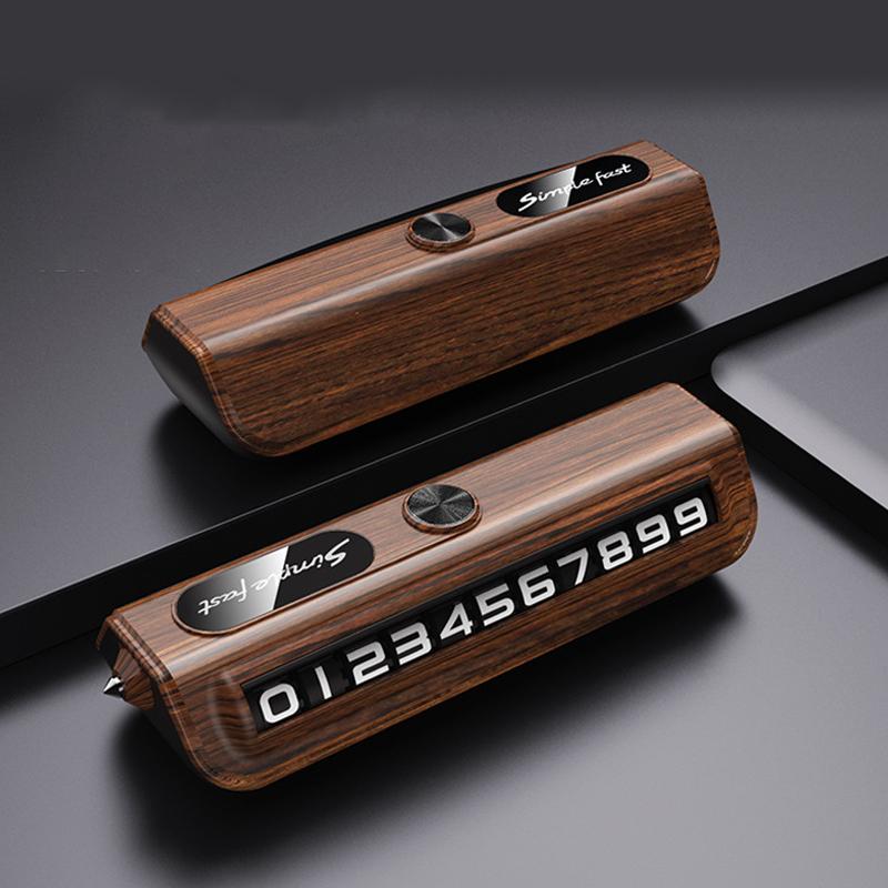 

Многофункциональный номер для парковки автомобиля 2-в-1 аварийный стеклобой салонный номер телефона украшение для автомобиля временный номерной знак 124.5MM коричневый