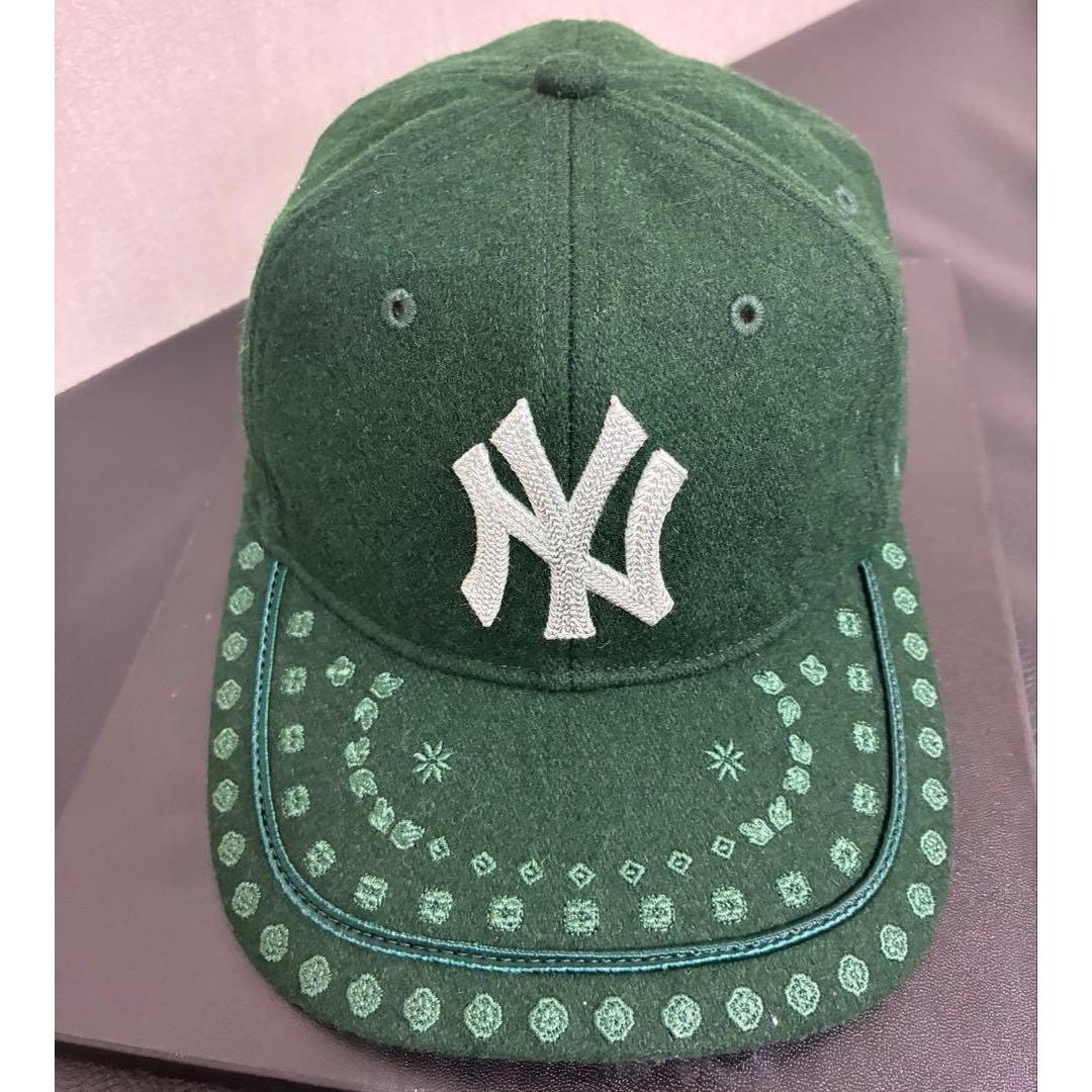 Used [Extremely Good Condition] KITH  \ 47 Yankees Bandana Embroidery Wool Cap M