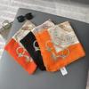 New Emma orange beard removal large square scarf fashion tassel women's temperament shawl silk scarf spring and summer go out decorative scarf