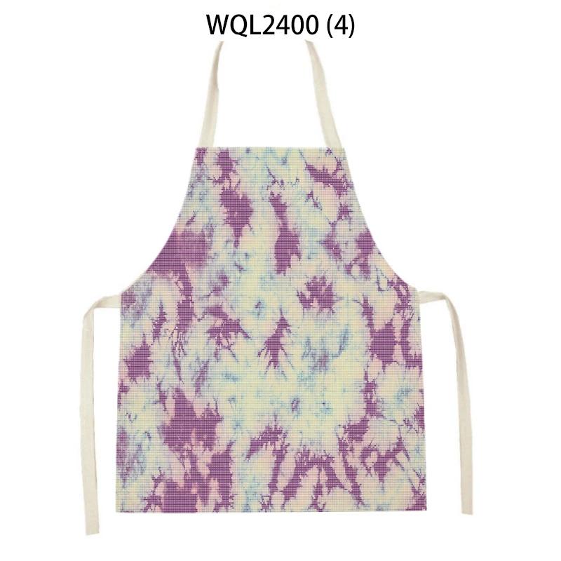 Flower Printed Sleeveless Kitchen Aprons for Women Colorful Pattern Pinafore Home Cooking Baking Waist Bib Kitchen Accessories