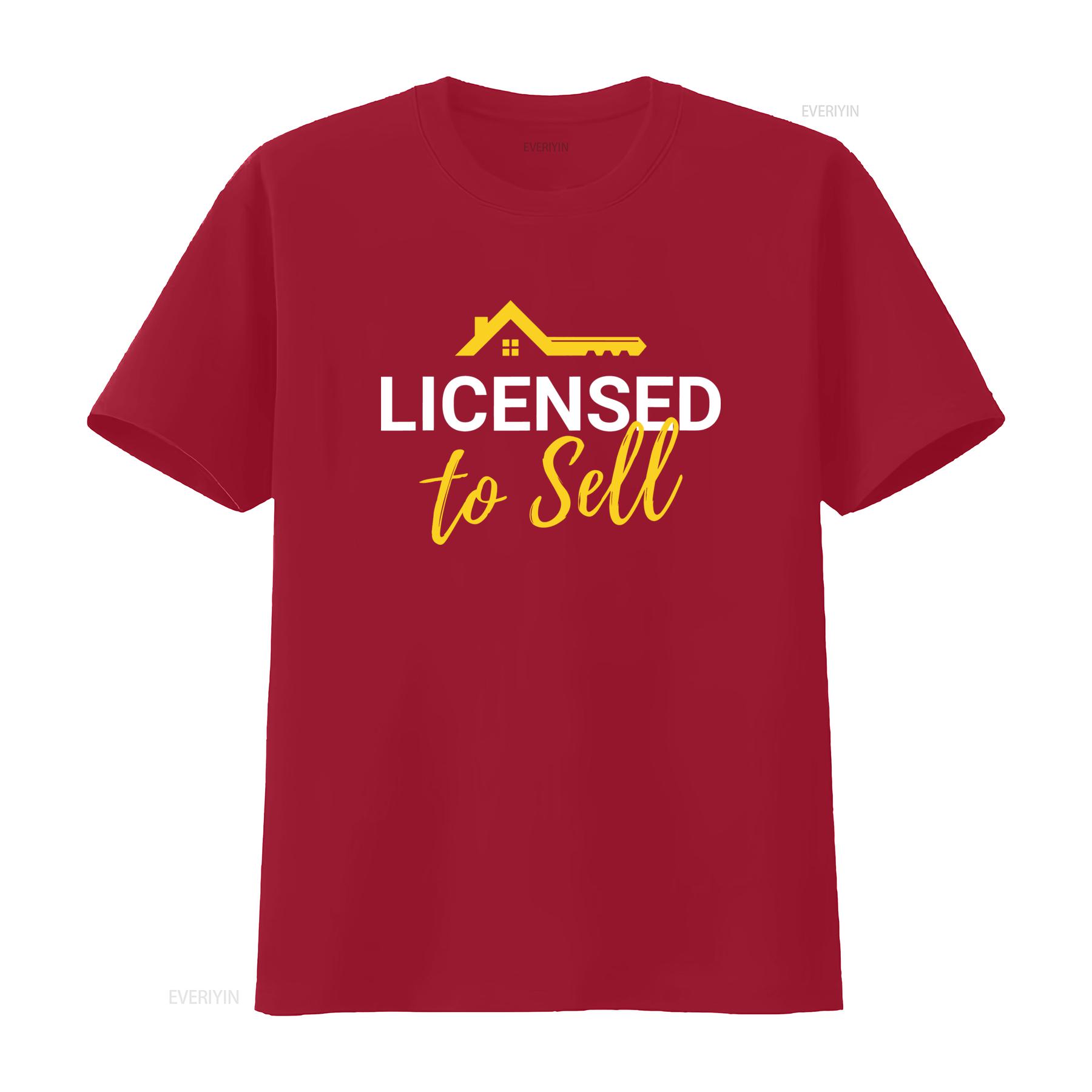 

Licensed to Sell Realtor Funny Real Estate Agent T Shirt for Men and Women vintage Washed Stylish designer clothes fashion S