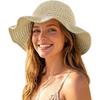 Wide Brim Summer Beach Hat for Women, Crochet Style, Ideal for Travel and Sun Protection