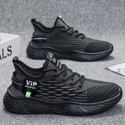 Chaussures pour hommes Chaussures en maille respirante Vert Chaussures décontractées Cent et assorties Course Sport Marée Chaussures simples Confortables Minimalistes Polyvalentes