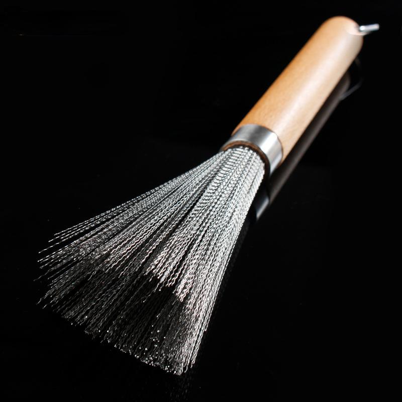 304 Stainless Steel Pot Brush Stir-fry Pot Cleaning Brush Steel Wire Brush Does Not Hurt The Pot Artifact Cleaning Supplies