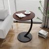 Round Side Table Modern Couch Sofa Bed Small C-Shaped End Table Office Living Room Bedroom Bedside Coffee Desk Multifunctional Nightstand
