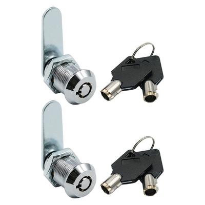 Juego de 2 Cerraduras de Palanca de Tubo Roscado con Cilindro de Cerradura de Leva de 16 MM para Muebles Seguros, Buzones y Taquillas de Almacenamiento