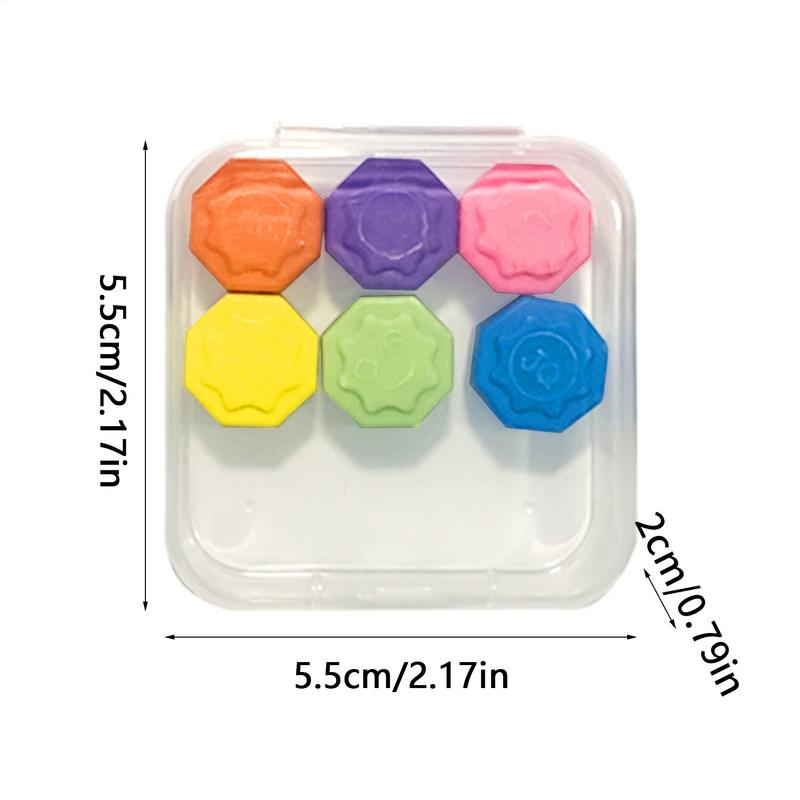 6/12PCS Korea Traditional Play Game Gonggi Jack Stone Pebbles Set Box Exercise Colorful Fun Stress Relief Toy