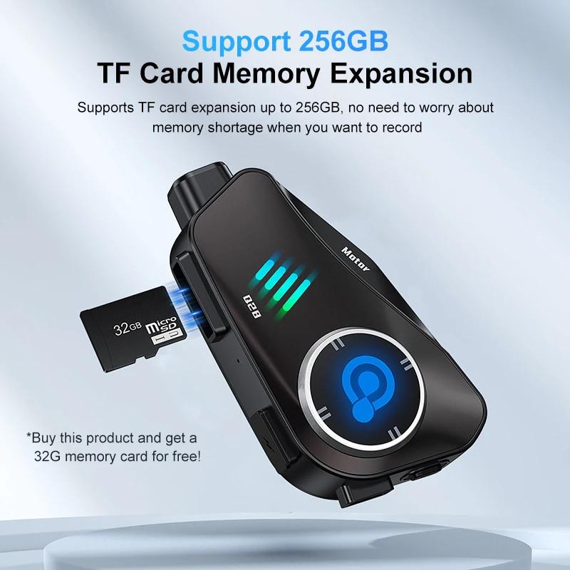 Q28 Kask motocyklowy Zestaw słuchawkowy Bluetooth i Kamera Bezprzewodowa HD 1080P Super Szerokokątny Obiektyw Wodoodporny Rejestrator Wideo WiFi Moto Jazda Narciarstwo Rejestrator