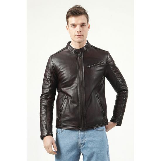 

Мужское пальто Slim Fit Модель Натуральная кожа Мужское пальто