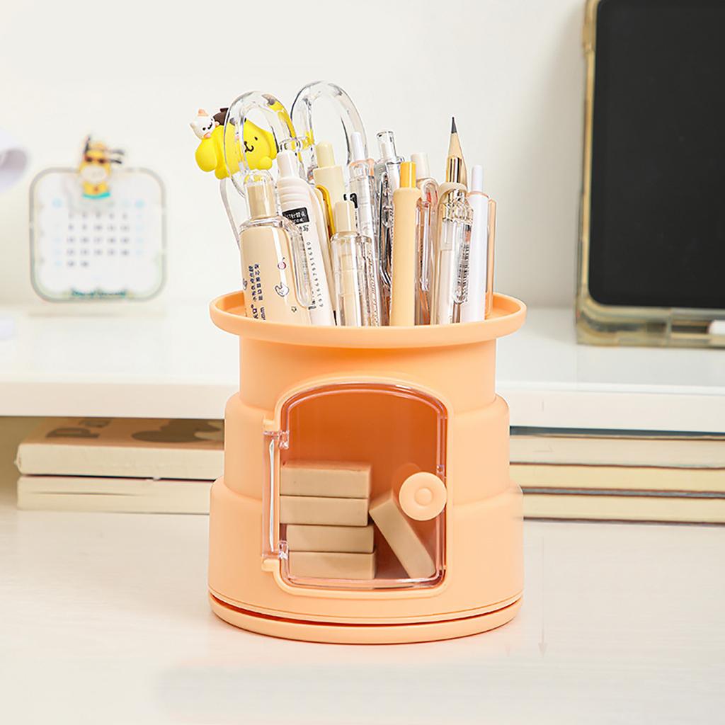 Pen Pencil Holder For Desk 360° Rotating Desk Organizers And Accessories Cute Pen Cup Pot For Office School Home
