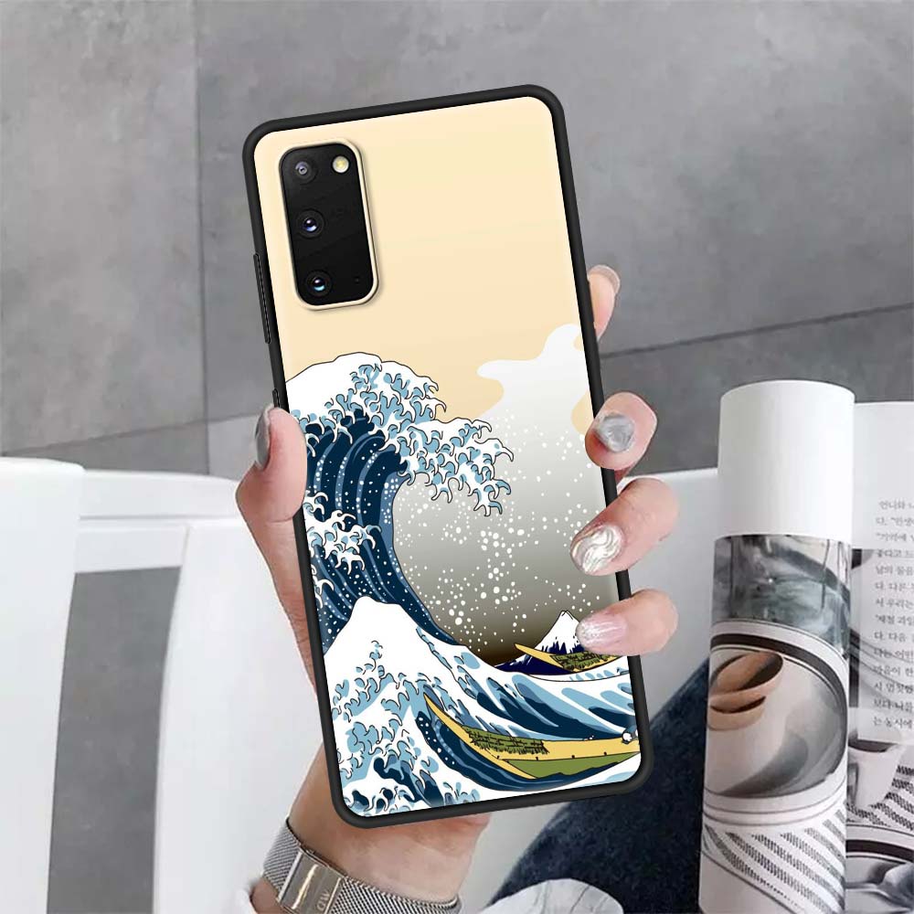 Soft Phone Case For Samsung Galaxy Note 20 Ultra 10 Lite S10 Plus S20 FE 5G 9 8 Back Cover S21 Funda Japanese Style Art Japan
