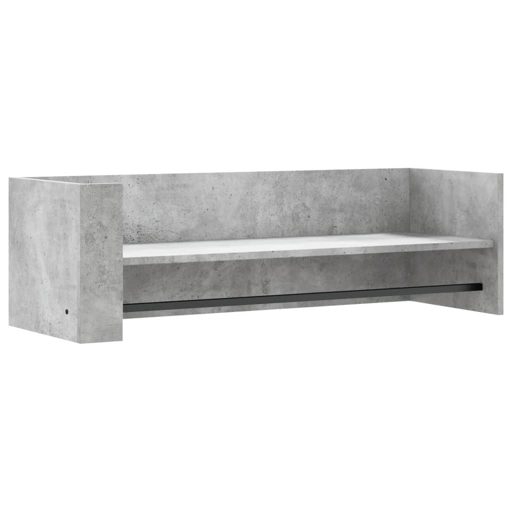 Wall Shelf Concrete Grey 100 x 35 x 30.5 cm Particleboard