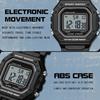 Herrenuhr Elektronisches Digitales Uhrwerk Rechteckiges LED-Anzeige Zifferblatt Outdoor Sport Wasserdicht Herrenarmbanduhr