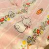 Botanical Floral and Cartoon Rabbit Duvet Cover 3pcs Kawaii Pink Bedding Set For Girl Teen 100% Cotton Farmhouse Comforter Cover